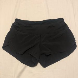 Black lululemon running shorts